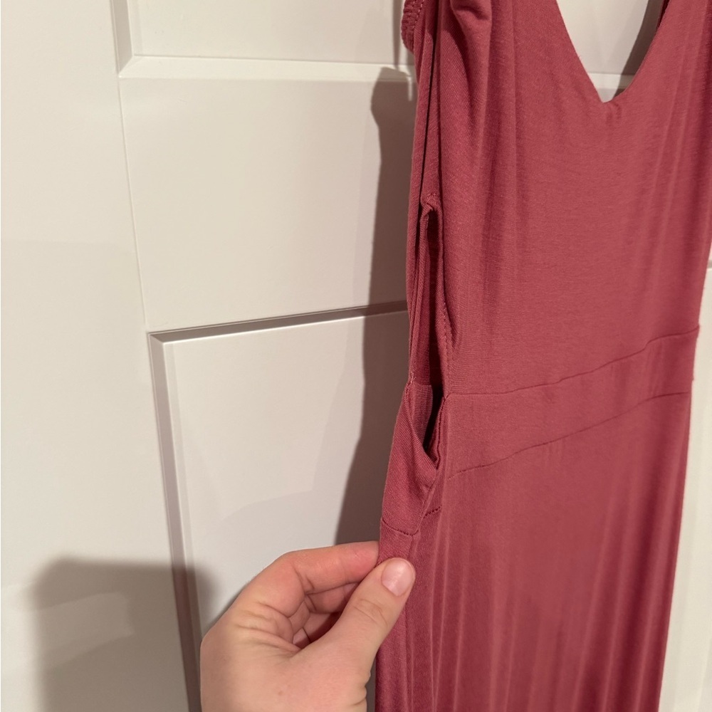 Dusty Rose Boho Maxi Dress with cutouts - Picture 5 of 5